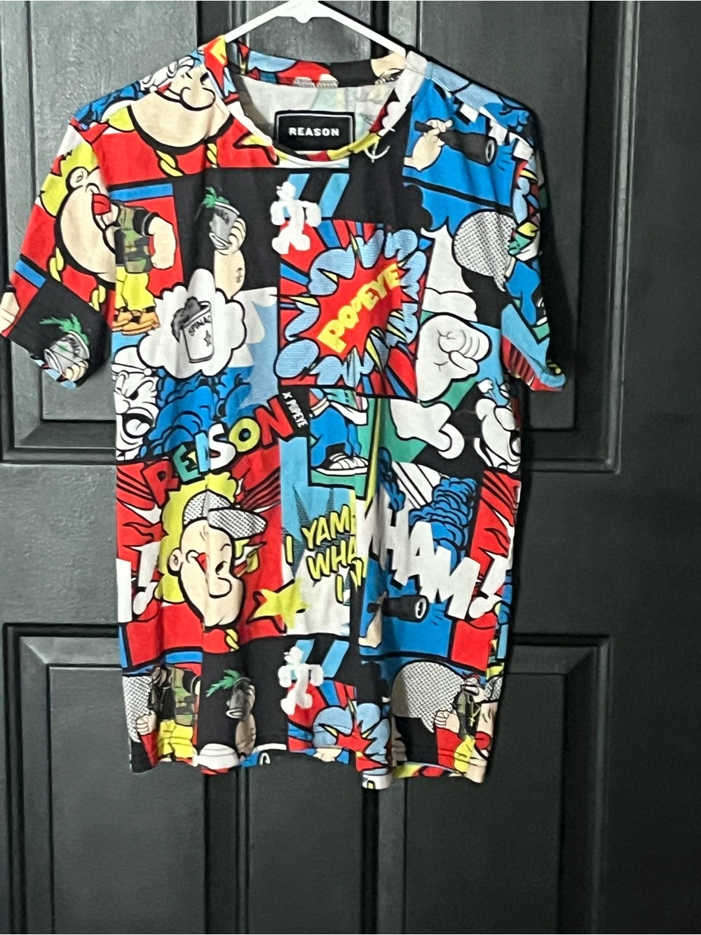 REASON Kids' Multicolor Comic-Strip Graphic Tee - Blue/Red/Black